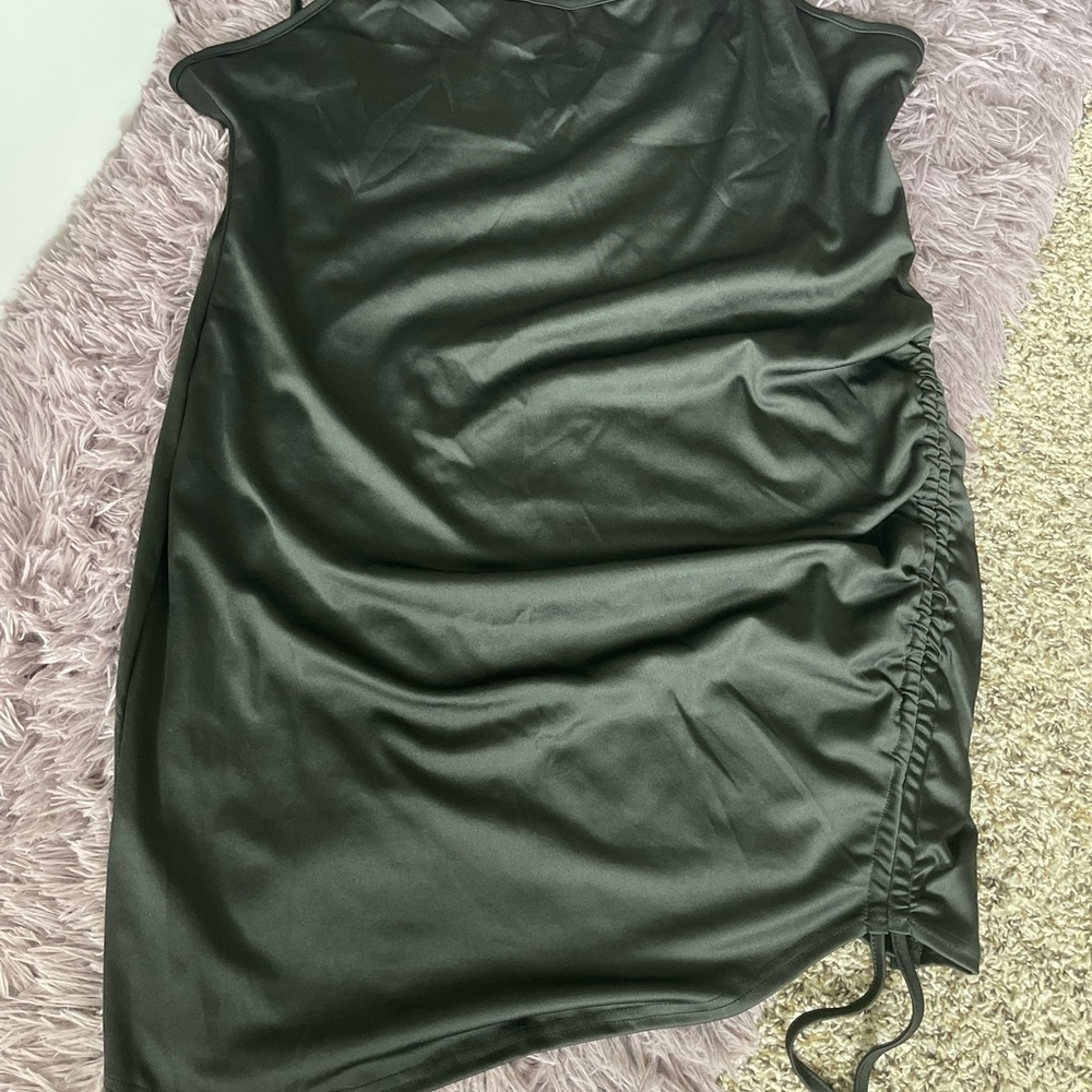 Plus/Curvy Black Cami Drawstring Dress - Size 4X - Picture 3 of 10